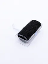 Pack de coleros elásticos negros para el cabello.