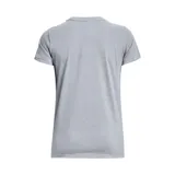 Remera deportiva Under Armour color fucsia con logo blanco estampado en el frente.