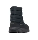 Botas de nieve Columbia Snowtrot Mid, color blanco con detalles en beige. Cuentan con tecnología Omni-Tech™ que repele el agua y Omni-Heat™ que retiene el calor.