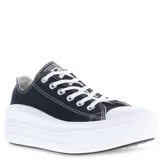 Championes Converse All Star Chuck Taylor Move de lona negra con plataforma blanca.