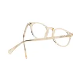 Lentes de eco acetato color crema, de forma redonda.