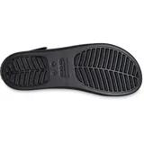 Sandalias Crocs Brooklyn negras con plataforma, dos tiras en el empeine y tira trasera ajustable.