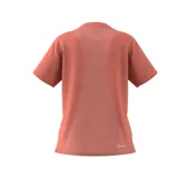 Remera deportiva Adidas Run It color salmón, de corte clásico, mangas cortas y logo reflectivo en el pecho. Confeccionada en tejido transpirable AEROREADY y malla en la espalda.