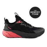 Championes deportivos Hi-Tec London, color negro con detalles en rosa.
