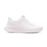 Championes Skechers Street Hands Free Slip-ins: UNO Lite - Floating Steps, color blanco. Capellada de duraleather en relieve con cordones fijos, media suela con cuña que absorbe los impactos, suela flexible con tracción y plantilla acolchada Skechers Memory Foam.