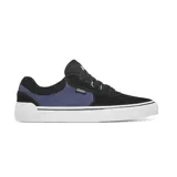 Zapatillas de skate Etnies Joslin Vulc, color negro con detalles en azul y suela blanca.