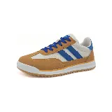 Zapatillas deportivas Le Groupe, color beige y bordó, con detalles en blanco.