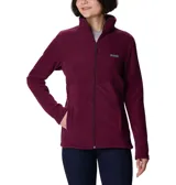Campera polar Columbia Basin Trail III Full Zip para mujer, color azul marino. Con cierre frontal completo y bolsillos laterales con cierre.