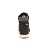 Bota de cuero nobuk texturizado color negro, con forro interno respirable, plantilla de espuma EVA suave, entresuela de EVA duradera y liviana, suela de goma duradera y de gran tracción.