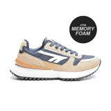 Championes Hi-Tec negros con detalles en gris y suela blanca. Zapatillas deportivas de estilo casual con tecnología Memory Foam.