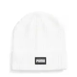 Gorro de tejido acanalado color blanco con logotipo de Puma en la parte frontal.
