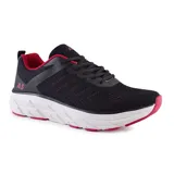 Championes deportivos American Sport Kent, color negro con detalles en rojo y suela blanca con tecnología memory foam.