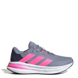 Championes Adidas Galaxy 7 de running, color gris con detalles en rosa y blanco.