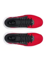 Championes de básquet Under Armour UA Lockdown 7, unisex, color rojo con detalles en negro y blanco. Presentan el logo de Under Armour en el lateral y la inscripción "LD7" en el talón.