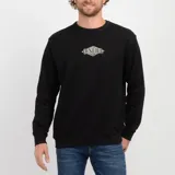 Buzo negro de algodón con cuello redondo y logo de O'Neill estampado en el pecho.
