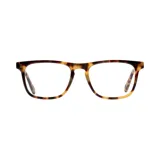 Anteojos de eco acetato con forma rectangular y diseño carey.