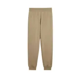 Pantalón de jogging color arena con cintura elástica ajustable con cordón, bolsillos laterales con cierre y logo de Puma estampado en blanco en el muslo izquierdo.
