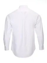 Camisa blanca de manga larga Rockford, con cuello italiano abotonado, bolsillo en el pecho con logo bordado y tecnología Water Oil Repellent (WOR).