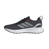 Championes de running Adidas Runfalcon 5 TR, color negro con detalles en gris y naranja. Capellada de malla impermeable con detalles reflectivos, mediasuela Cloudfoam y suela Adiwear.