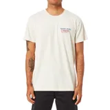 Remera blanca de algodón con logo estampado en el pecho.