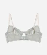 Soutien de encaje color gris con breteles ajustables y aro.