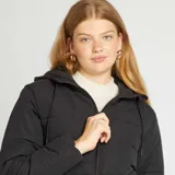 Anorak con cremallera y capucha NEGRO