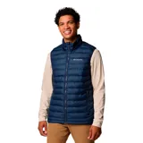 Chaleco Columbia Powder Lite II para hombre, color azul marino. Cuenta con tecnología Omni-Heat de revestimiento térmico reflectante, tecnología Omni-Shield que repele la humedad y aislamiento Thermarator de poliéster reciclado.
