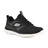 Championes Skechers Summits Free Classics, color negro con suela blanca. Zapatillas deportivas con cordones elásticos, capellada de malla y plantilla Skechers Memory Foam.