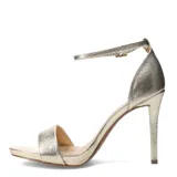 Sandalias Bottero negras de cuero, con tira delantera fina, pulsera con hebilla al tobillo y tacón de aguja.