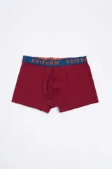 Boxer negro de algodón con elástico personalizado, de corte cómodo y ajuste regular.