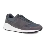 Championes deportivos American Sport modelo Havoc, color gris con detalles en azul y blanco.