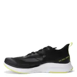 Championes deportivos color negro con detalles en amarillo lima, diseñados para running.