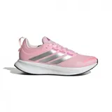 Championes Adidas Runfalcon 5 para mujer, color rosado con detalles plateados y suela blanca.