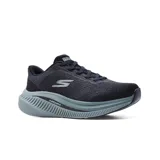 Championes deportivos Skechers Go Walk Max Cushioning Arch Fit Jonah, color negro con detalles en gris. Cuentan con tecnología Arch Fit para soporte del arco plantar, amortiguación Max Cushioning y entresuela Ultra Flight.
