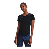 Remera deportiva Under Armour Streaker de mujer, color azul con logo en el ruedo.