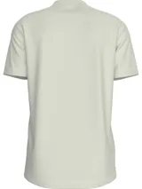 Remera de algodón regenerativo color blanco, con cuello redondo y bordado de Calvin Klein en el pecho.