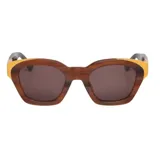 Lentes de sol Mr Boho modelo Barrosa, color marrón con detalles en amarillo.