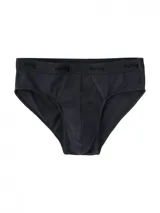 Pack de dos slips negros de algodón con cintura elástica con logo de la marca.