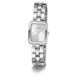 Reloj de acero y plata con esfera de 22mm, diseño elegante y pulsera de eslabones.