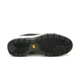 Zapatillas urbanas de cuero negro con detalles en blanco y suela chunky.