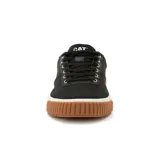 Zapatillas urbanas Caterpillar Amp Canvas, color negro, con capellada de lona recubierta en PU, forro de malla interior reciclada, plantilla de espuma EVA, suela de goma duradera y tratamiento Street Shield repelente al agua.