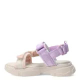 Sandalias deportivas con plataforma, tiras de ajuste con velcro en colores blanco, rosa, celeste, naranja y lila.
