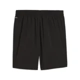 Short deportivo Puma negro con logo blanco estampado en la pierna izquierda.