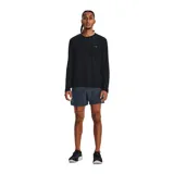 Short deportivo Under Armour Launch Pro 5, color gris oscuro, de corte holgado y largo a medio muslo.