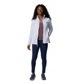 Campera polar Columbia con cierre completo, confeccionada en suave forro polar tipo jersey. Cuenta con bolsillos con cremallera, dobladillo ajustable con cordón, tirador de cremallera de fácil acceso, ribete elástico en cuello y puños, y solapa antitormentas.