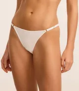 Kit de dos bombachas colaless de algodón, con laterales finos y ajustables, y corte tanga.