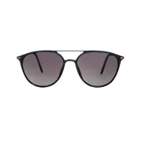 Lentes de sol Vulk modelo Bennie, con marco negro y lentes grises polarizadas.