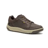 Zapatillas urbanas CAT APA CUSH de cuero color marrón con detalles en gamuza, forro 100% reciclado, plantilla de espuma de PU, entresuela de EVA y suela de goma.