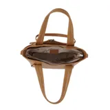 Bolso de mano tipo tote bag negro, con textura de cuero sintético, asas de mano y correa ajustable desmontable para llevar al hombro. Presenta un grabado en la parte inferior con la frase "o, my love" en color rosado metálico y un logo en la parte superior central.