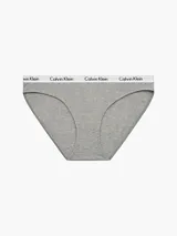 Bombacha gris de algodón elastizado, corte clásico, con cintura elástica con logo Calvin Klein.